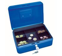 Wedo 14530 - Caja para dinero (25 x 18 x 9 cm, 5 compartimentos), color azul