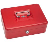 Wedo 14530 - Caja para dinero (25 x 18 x 9 cm, 5 compartimentos), color rojo