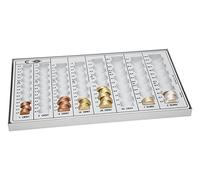 Wedo Bandeja de monedas 160800037 – base de metal, 333 x 183 x 31 mm, gris luminoso