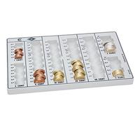 Wedo 161658000 - Bandeja de monedas para Europa, 26,2 x 16,0 x 3 cm, blanco
