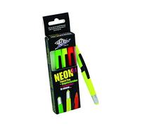 Wedo 261610499 3 en 1 - Bolígrafo y subrayador (4 unidades), color amarillo neón, verde neón, naranja neón