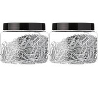 Wedo 90115040054 Clips Metal 26 mm, 400 unidades), en práctica brillo galvanizado (Paquete de 2)