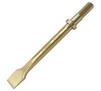 WEDO Broca neumática de cincel neumático, cincel plano de aire sin chispas, ancho de la punta 20 mm, longitud 175 mm, vástago redondo de 10 mm, cincel perforador, bronce de aluminio, estándar DIN,