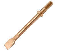 WEDO Broca neumática de cincel neumático, cincel plano de aire sin chispas, ancho de la punta 20 mm, longitud 125 mm, vástago redondo de 10 mm, cincel perforador, cobre berilio, no magnético, estándar