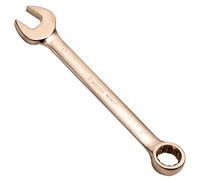 WEDO Llave combinada, en ángul,Ancho de boca 30mm,Llave combinada para sin chispas,Largo 320mm,cobre berilio,antimagnético,Certificados Bam y FM,Certificación GS