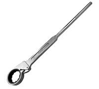 WEDO Llave de carraca,llave de acero cromado 40,tamaño 46mm,Llave de tuerca,Longitud 650mm,forjada de una sola vez, par fuerte, alta resistencia, resistencia al desgaste,12 caras