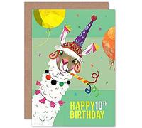 Wee Blue Coo Tarjeta de felicitación de cumpleaños para fiesta de llama.