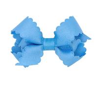 Wee Ones Mini arco de grogrén con borde festoneado para niñas, azul Copenhague
