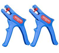 WEICON TOOLS Nº 5 - Juego de 2 pelacables automáticos, 0,2 - 6 mm², pelacables con cortador lateral de hasta 2 mm