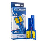 WEICON TOOLS Pelador de Cable Coaxial No. 1 Plus para conectores de compresión | Pelado y desaislado rápido de cables coaxiales