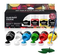 WEILAOK Pintura Ceramica, Pintura para Cristal, Pintar Tazas de Ceramica, Colores Cerámicos Resistentes Al Agua, para Tazas, Platos, Vidrio, Cerámica