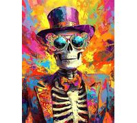 WEISHIWE Hombre esqueleto Pintar por Numeros Adultos, 60x80cm w-567