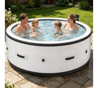 WEIZIIA SPA Hinchable de Jardín para 4-6 Personas, 150 Chorros y Luz LED