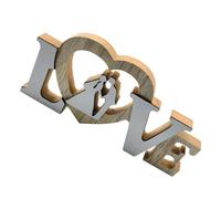 WEKAMOS Adorno de Letras de Madera Hueca Doble Capa para Decoración de Fiesta y San Valentín Adecuado para Novios y Ceremonia