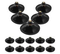WEKAMOS Ventosas Negras M6 de Pvc y Metal, 15 Piezas para Vidrio | Soporte Adhesivo con Tornillos de 55mm, Montaje Versátil, Tuerca M6 y Sujeción Potente