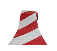 WEKOW Ancho 10CM × Largo 3M Cinta Reflectante Tira Reflectante Roja Y Blanca Película Reflectante Etiqueta Adhesiva Reflectante Cinta De Advertencia