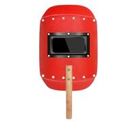 Welding Shield Handheld, Portable Safety Face Protector, Sturdy Welding Panel with Anti- Protection, Lightweight and Ergonomic Design, Ideal for Welders and Metalwork, Red