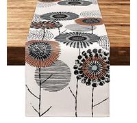 Weldomcor Camino de mesa lavable 32 x 240 cm floral plantas moderno primavera verano decorativo vintage para comedor, cocina, granja, boda, cumpleaños