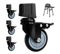 WELL GRILL Ruedas giratorias para barbacoa Ninja Outdoor 4718J800EUUK | Ruedas resistentes de 360° para Ninja Woodfire Pro XL, accesorios Ninja OG701 OG751 OG850 OG901, ruedas con bloqueo