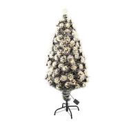 Well home árbol de navidad de fibra óptica con 135 luces led blanco cálido y 8 funciones de color h.120cm