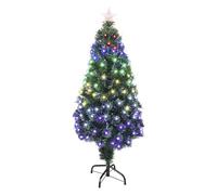 Well home árbol de navidad de fibra óptica con 135 luces led rgb y 8 funciones de color h.120cm 120 cm