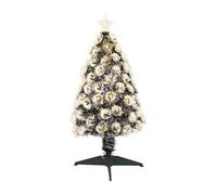Well home árbol de navidad de fibra óptica con 95 luces led blanco cálido y 8 funciones de color h.90cm 90 cm