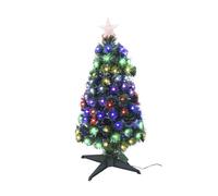 Well home árbol de navidad de fibra óptica con 95 luces led rgb y 8 funciones de color h.90cm