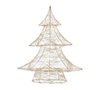 Well home árbol decorativo luminoso color dorado con 60 micro led blanco cálidos 60x50x13cm