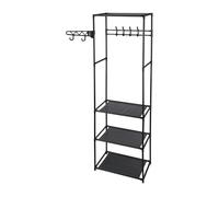 Well Home Armario perchero con estantes color negro H.170cm