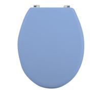 Well Home Asiento WC, con bisagras acero inoxidable, acabado, color azul