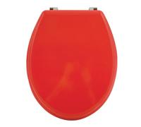 Well Home Asiento WC, con bisagras acero inoxidable, acabado, color rojo