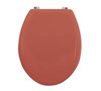 Well Home Asiento WC, con bisagras acero inoxidable, acabado, color terracota