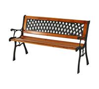 Well Home Banco de Jardín en Madera y Metal 125x52x73cm