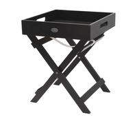 Bandeja para servir en madera con patas plegables color negro 30x30x36cm