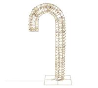 Well home bastón de caramelo luminoso de marco dorado con 400 micro led 75x10x34cm