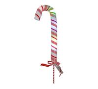 Well home bastón navideño de caramelo con luces led multicolores 13x4x53cm