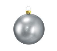 Well home bola de navidad inflable plateada de 6,5cm