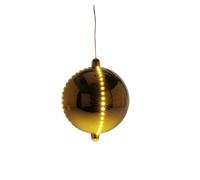Well home bola de navidad led con 4 tiras de luces ø15cm color dorado 16 cm
