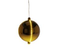 Well Home Bola de Navidad LED con 4 tiras de luces Ø15cm color Dorado Wh 16043 16 x 16 x 16