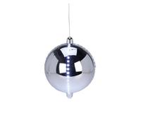 Well home bola de navidad led con 4 tiras de luces ø15cm color plata 16 cm