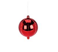 Well home bola de navidad led con 4 tiras de luces ø15cm color rojo