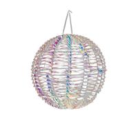Well home bola metálica luminosa con 720 micro led de diseño retorcido luces arco iris ø40cm 40 cm