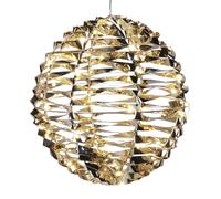 Well Home Bola Navideña Decorativa color Oro Brillante con 60 Luces LED blancas cálidas Ø25cm Wh 15819 25 x 25 x 25