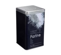 Well home bote para harina de metal en relieve black edition