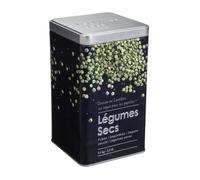 Well home bote para legumbres de metal en relieve black edition