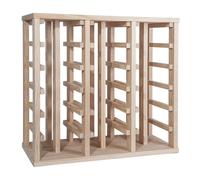 WELL HOME MOBILIARIO & DECORACIÓN Botellero en Madera de Pino con 36 estantes SIN barnizar H.66cm