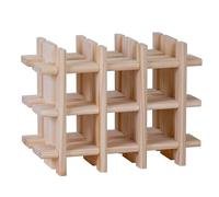 Well Home Botellero Modular para 9 Botellas en Madera 13,4x22x32,5cm