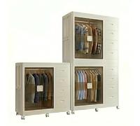 Well Home Cajas de almacenaje apilables con puerta frontal, Organizador modular plegable con ruedas, Modularidad eficiente, Multiespacios, Armario plegable con 1 Compartimentos y 4 Cajones