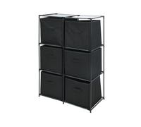 Well home cajonera con 6 compartimentos de metal y estantes no tejidos 68x35x102cm