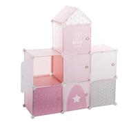 Well Home - Castillo de Columna de Almacenamiento estantería Rosa 95,5x32x109cm